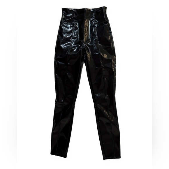 Spanx Faux Patent Leather Leggings Large Tall - Picture 8 of 14